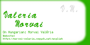 valeria morvai business card